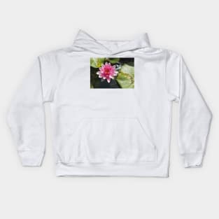 Pink water lily Kids Hoodie